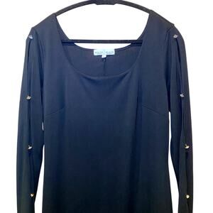 White House Black Market - Black Midi Dress - Women's L